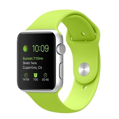 Ремінець Silicone Sport Band для Apple Watch 38mm | 40mm | 41mm Lime green розмір S купити