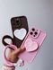 Чехол Heart Popsocket Case для iPhone 15 PRO Pink