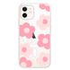 Чохол прозорий Print Flower Color with MagSafe для iPhone 12 | 12 PRO Pink купити