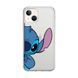Чехол прозрачный Print Monster для iPhone 14 Blue Half - ash-mobile.com.ua - фото 1