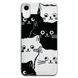 Чохол прозорий Print Animals для iPhone XR Cats Black/White