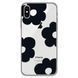 Чохол прозорий Print Flower Color для iPhone XS MAX Black - ash-mobile.com.ua - фото 1
