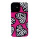 Чехол Ribbed Case для iPhone 11 Heart zebra Pink купить