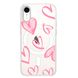 Чехол прозрачный Print Love Kiss with MagSafe для iPhone XR Heart Pink купить