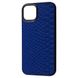 Чохол Leather Kajsa Crocodile Case для iPhone 13 Blue