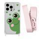 Чехол прозрачный с ремешком Print Happy Nice для iPhone 16 PRO Frog/Pink Sand
