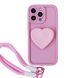 Чехол Heart Popsocket Case для iPhone 15 PRO Pink