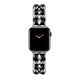 Ремешок Chanel Leather для Apple Watch 38mm | 40mm | 41mm Silver/Black