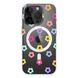 Чехол прозрачный Print Flower Color with MagSafe для iPhone 16 PRO Flower rainbow