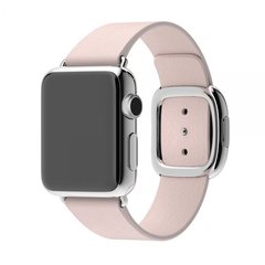 Ремешок Modern Buckle Leather для Apple Watch 38/40/41 mm Pink/Silver купить