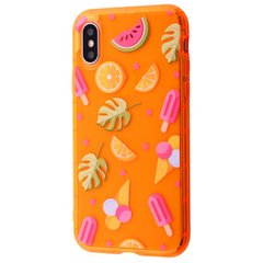 Чохол Summer Time Case для iPhone X | XS Orange/Ice cream купити