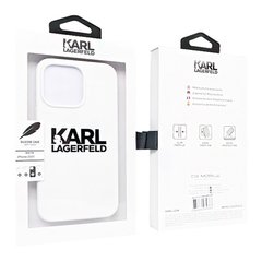 Чехол Karl Lagerfeld LOGO Silicone Case для iPhone 13 PRO MAX White
