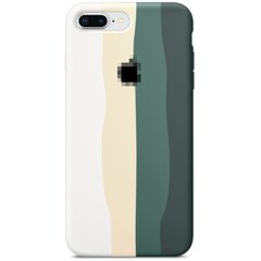 Чохол Rainbow Case для iPhone 7 Plus | 8 Plus White/Pine Green купити