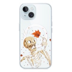 Чехол прозрачный Print Halloween with MagSafe для iPhone 13 MINI Skeleton