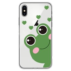Чохол прозорий Print Happy Nice для iPhone XS MAX Frog купити