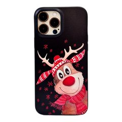 Чохол Silicone New Year для iPhone 13 Happy Deer