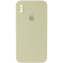 Чехол Silicone Case FULL+Camera Square для iPhone XS MAX Antique White купить