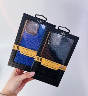 Чохол Leather Kajsa Crocodile Case для iPhone 13 PRO Black - ash-mobile.com.ua - фото 5