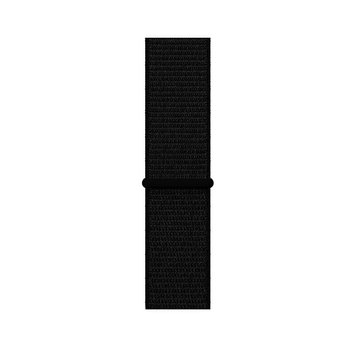 Ремінець Nylon Loop з липучкою для Apple Watch 42mm | 44mm | 45mm | 46mm | 49mm Dark Black - ash-mobile.com.ua - фото 1