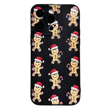 Чохол Black varnish Print NEW YEAR для iPhone 15 Сookie Red Hat - ash-mobile.com.ua - фото 1