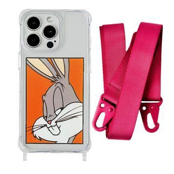 Чехол прозрачный с ремешком Print Кролик для iPhone 11 PRO Кролик/Rose Red - ash-mobile.com.ua - фото 1