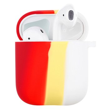 Чохол Rainbow Silicone Case для AirPods 1 | 2 Red/Yellow/White - ash-mobile.com.ua - фото 1