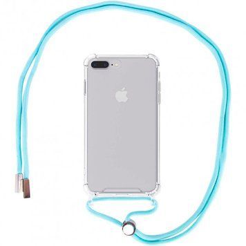 Чохол Crossbody Transparent на шнурку для iPhone 7 Plus | 8 Plus Sea Blue - ash-mobile.com.ua - фото 1