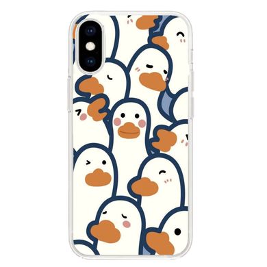 Чехол прозрачный Print Duck with MagSafe для iPhone X | XS Duck More купить