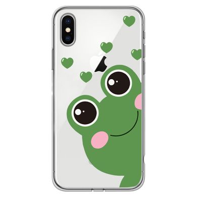 Чехол прозрачный Print Happy Nice для iPhone XS MAX Frog - ash-mobile.com.ua - фото 1