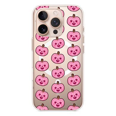 Чохол прозорий Print Halloween with MagSafe для iPhone 16e | 17e Pumpkin Pink - ash-mobile.com.ua - фото 5