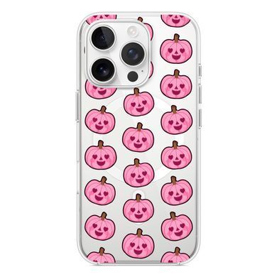 Чохол прозорий Print Halloween with MagSafe для iPhone 16e | 17e Pumpkin Pink - ash-mobile.com.ua - фото 3