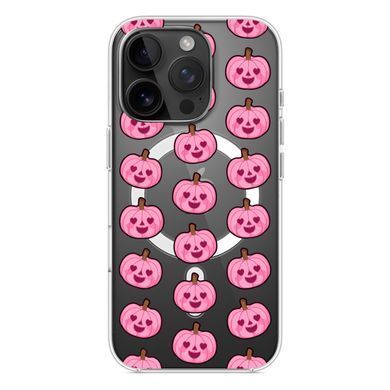 Чохол прозорий Print Halloween with MagSafe для iPhone 16e | 17e Pumpkin Pink - ash-mobile.com.ua - фото 4
