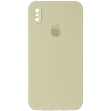 Чохол Silicone Case FULL+Camera Square для iPhone XS MAX Antique White купити