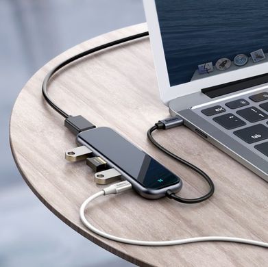 Переходник для MacBook USB-C хаб Baseus Multifunctional 5 в 1 Black купить