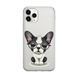 Чохол прозорий Print Dogs для iPhone 15 PRO MAX Glasses Bulldog Black - ash-mobile.com.ua - фото 1