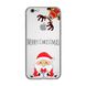 Чехол прозрачный Print NEW YEAR для iPhone 6 | 6s Santa Claus and Deer купить