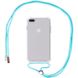 Чохол Crossbody Transparent на шнурку для iPhone 7 Plus | 8 Plus Sea Blue купити