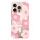 Чехол прозрачный Print Flower Color with MagSafe для iPhone 16 PRO MAX Pink