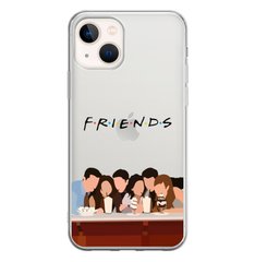 Чохол прозорий Print FRIENDS для iPhone 13 Cafe