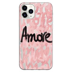 Чехол прозрачный Print Amore для iPhone 11 PRO Pink купить