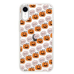 Чохол прозорий Print Halloween with MagSafe для iPhone XR Pumpkin Orange купити