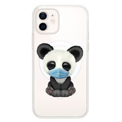 Чехол прозрачный Print Animals with MagSafe для iPhone 12 MINI Panda купить