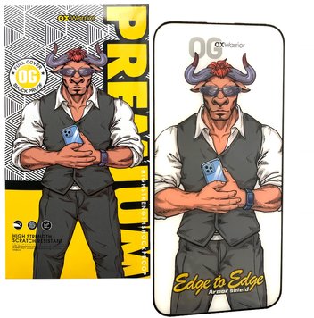 Защитное стекло 3D OX Warrior для iPhone X | XS | 11 PRO Black - ash-mobile.com.ua - фото 1