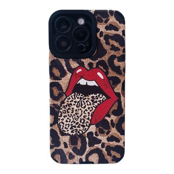 Чехол Ribbed Case для iPhone 12 PRO Leopard Lips - ash-mobile.com.ua - фото 1