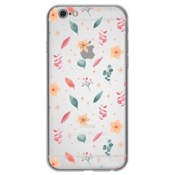 Чохол прозорий Print Flower для iPhone 6 Plus | 6s Plus Yellow - ash-mobile.com.ua - фото 1