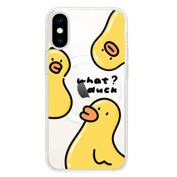 Чохол прозорий Print Duck with MagSafe для iPhone XS MAX Duck What? - ash-mobile.com.ua - фото 1