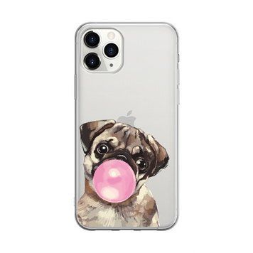 Чохол прозорий Print Dogs для iPhone 13 PRO MAX Pug Gum - ash-mobile.com.ua - фото 1