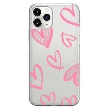 Чохол прозорий Print Love Kiss для iPhone 13 PRO MAX Heart Pink - ash-mobile.com.ua - фото 1