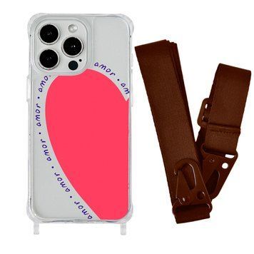 Чехол прозрачный с ремешком Print Mood swings для iPhone 7 Plus | 8 Plus Heart Amor/Brown - ash-mobile.com.ua - фото 1