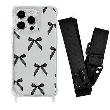 Чохол прозорий з ремінцем Print Mood swings для iPhone X | XS Bow Black/Black - ash-mobile.com.ua - фото 1